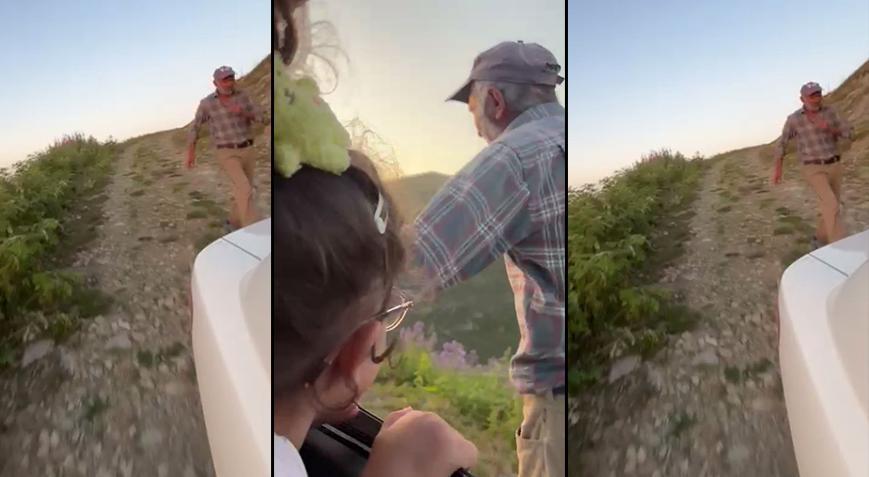 Duygusal anlar! Veda edemedi; Bir süre sonra dayanamayıp aracın peşinden koştu