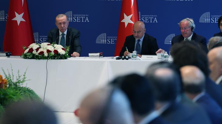 Erdoğan, ABD'li düşünce kuruluşu temsilcileriyle bir araya geldi