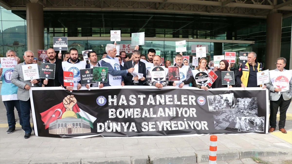 Erzurum, Ardahan ve Kars'ta İsrail'in Gazze'ye yönelik saldırıları protesto edildi