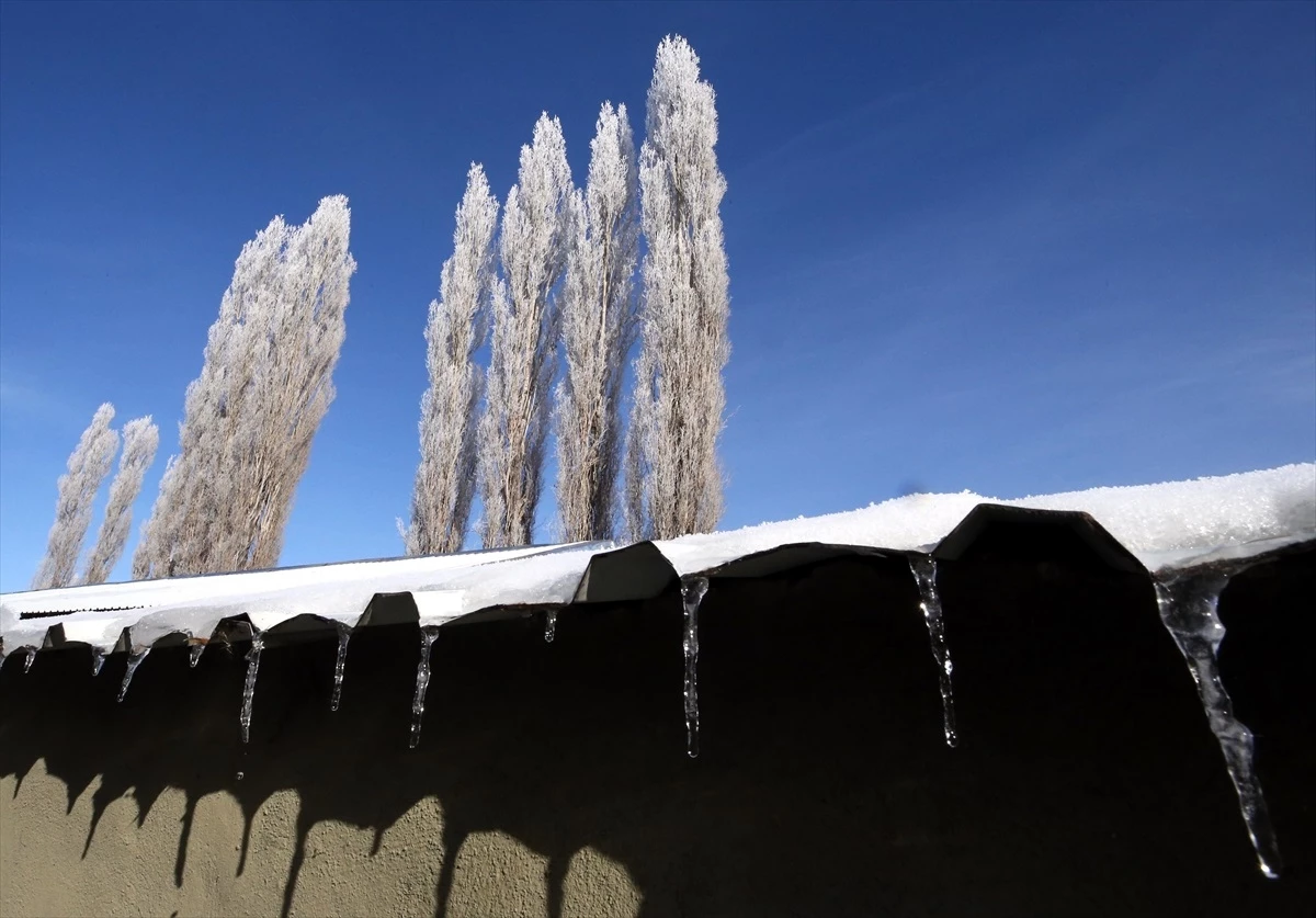 Erzurum, Ardahan ve Kars'ta Soğuk Hava Nedeniyle Buzlanma ve Kırağı Oluştu
