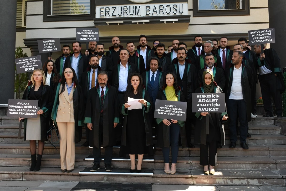 Erzurum, Kars, Ardahan ve Ağrı'da avukatlara yönelik saldırılar protesto edildi