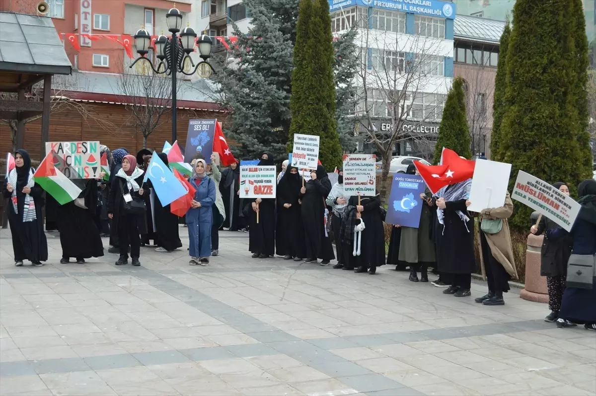 Erzurum'da hekim ve sağlıkçılar 75 haftadır Gazze için yürüyor