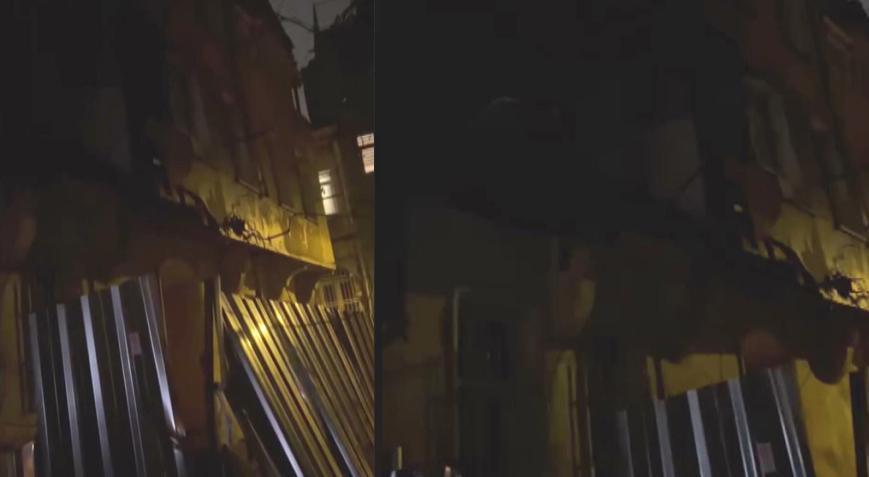 Fatih'te metruk binada çökme! 3 bina tahliye edildi