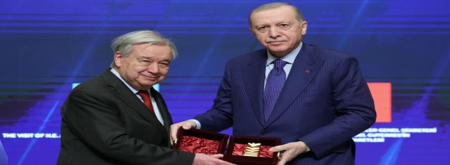 Cumhurbaşkanı Erdoğan, Atatürk Uluslararası Barış Ödülü Töreninde Guterres’i Ağırladı