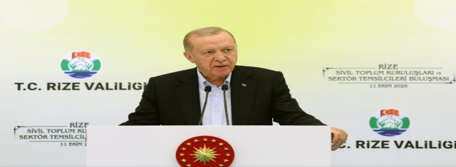 Cumhurbaşkanı Erdoğan, Rize'de Sivil Toplum Kuruluşları ve Sektör Temsilcileri Buluşması