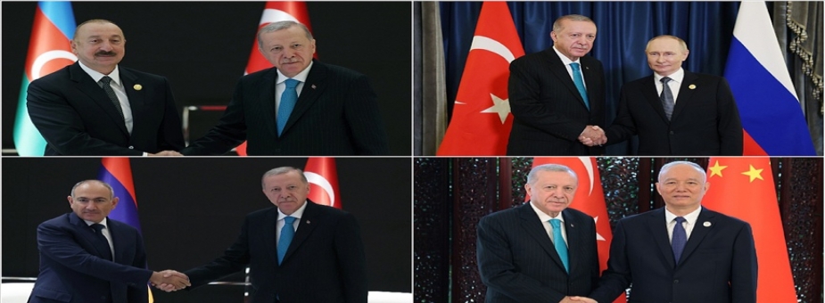 Cumhurbaşkanı Recep Tayyip Erdoğan, zirve marjındaki temaslarını sürdürüyor.