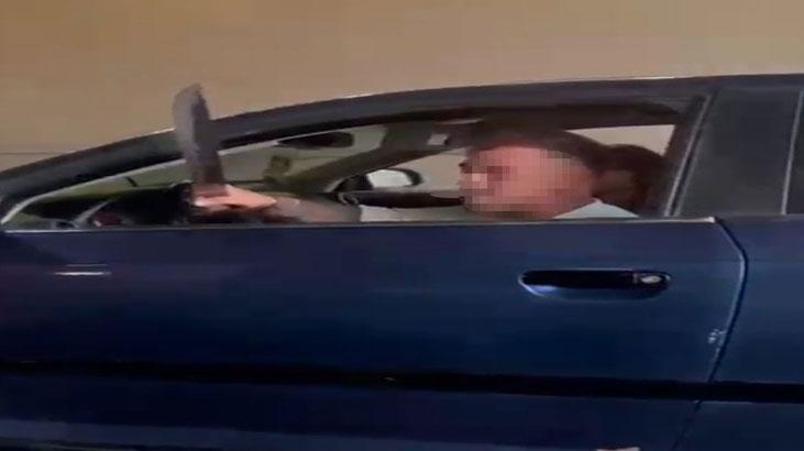 Görenleri dehşete düşürdü! Ankara'da protokol yolunda elindeki kılıcı camdan savurdu