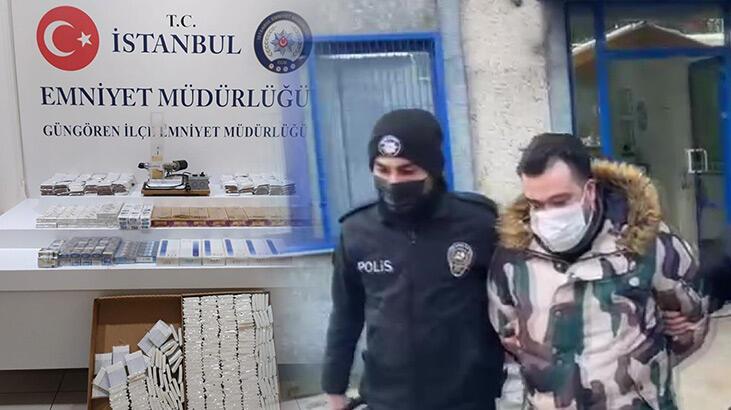 Güngören’de kaçak sigara satılan işyerine baskın