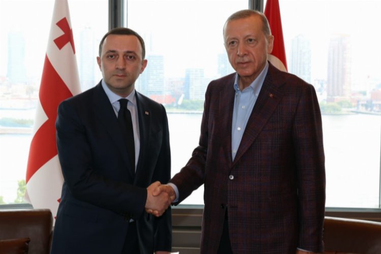 Cumhurbaşkanı Erdoğan Gürcistan Başbakanı Garibaşvili'yi Türkevi'nde kabul etti
