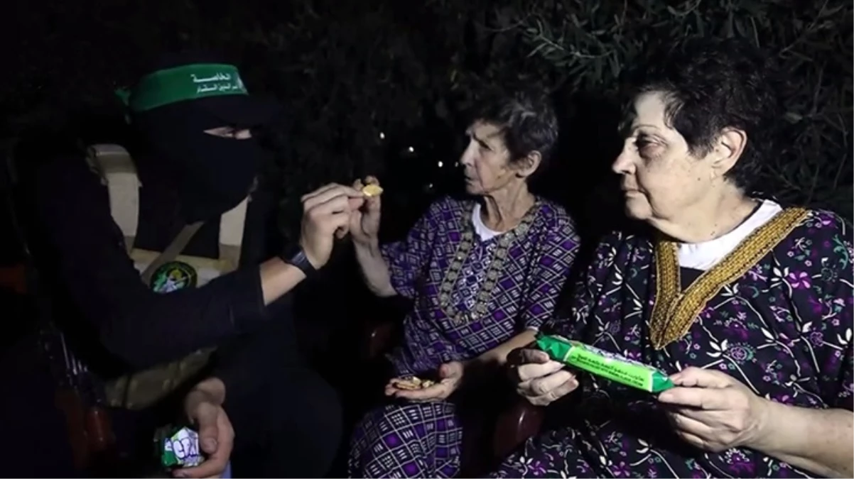 Hamas, 2 rehinenin serbest bırakıldığı anlara ilişkin görüntüleri yayınladı