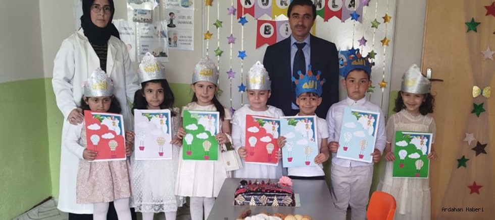  Hanak'ta ilk kez açılan 4-6 Yaş Kur'an Kursunda eğitim tamamlandı.