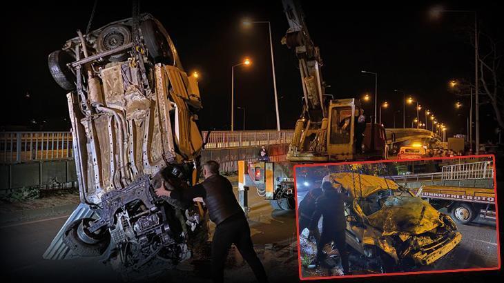 Hopa'da korkunç kaza! Kontrolden çıkan araç dereye uçtu: 1 ölü, 2 yaralı