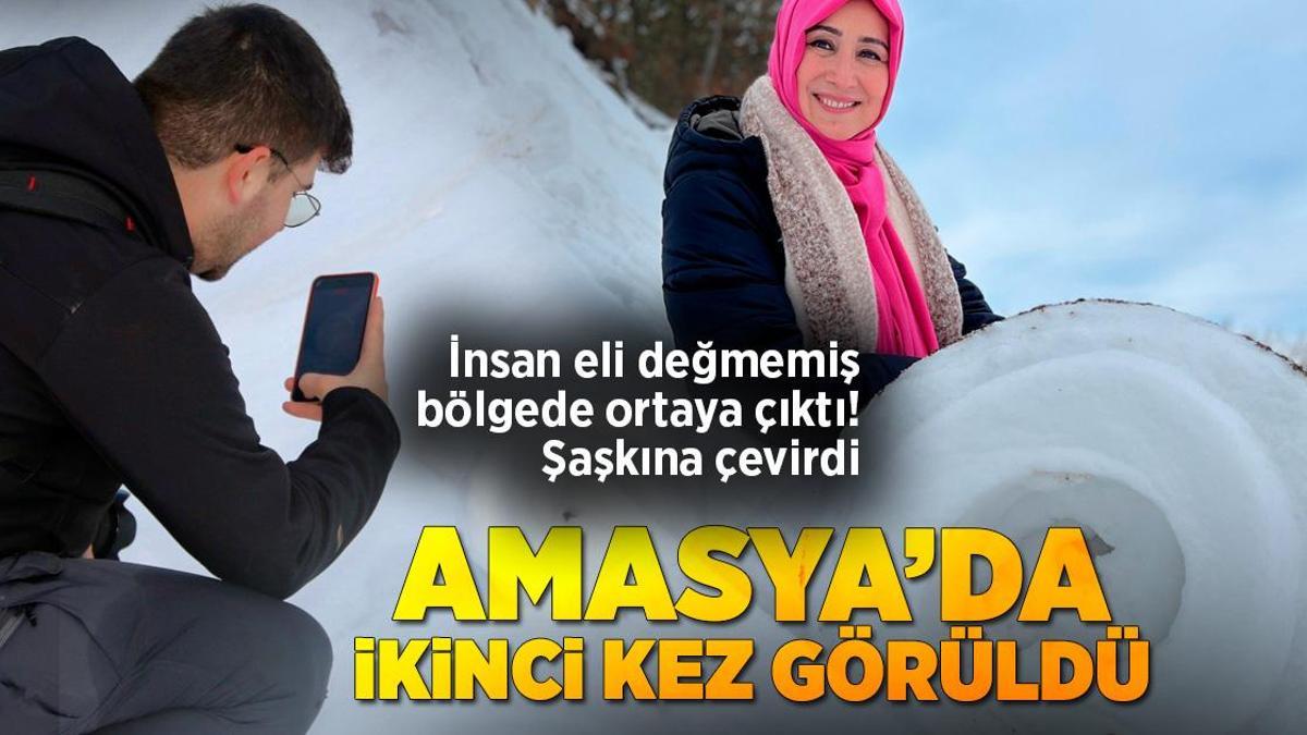 İnsan eli değmemiş bölgede! Amasya'da ikinci kez görüldü, şaşkına çevirdi