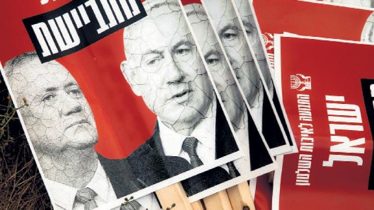 İsrail'de Netanyahu-Gantz koalisyonu karşıtı gösteri
