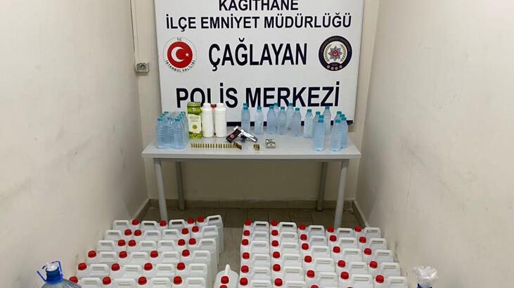 İstanbul’da 400 litre sahte alkol ele geçirildi