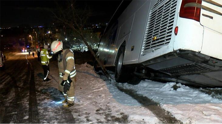İstanbul'da yolcu otobüsü kaza yaptı