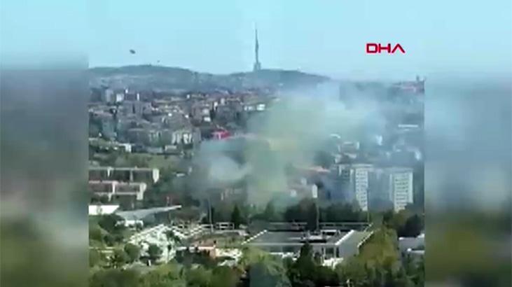 İTÜ Ayazağa kampüsünde otluk alanda yangın!