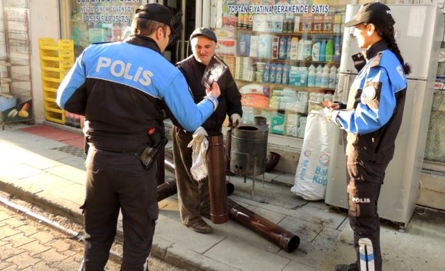 Kars'ta polisten karbonmonoksit uyarısı