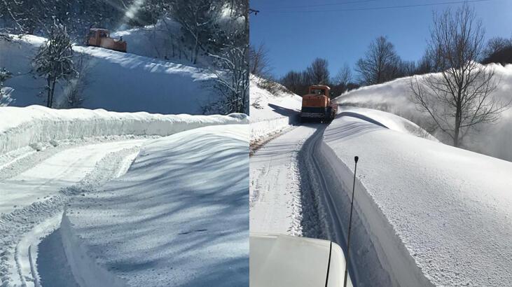 Kastamonu'da kar kalınlığı 1,5 metreyi aştı