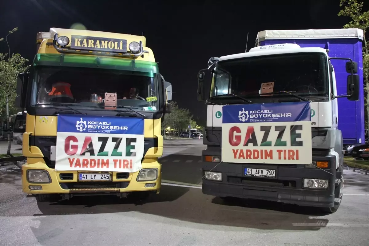 Kocaeli’den Gazze’ye İnsani Yardım Tırları Uğurlandı