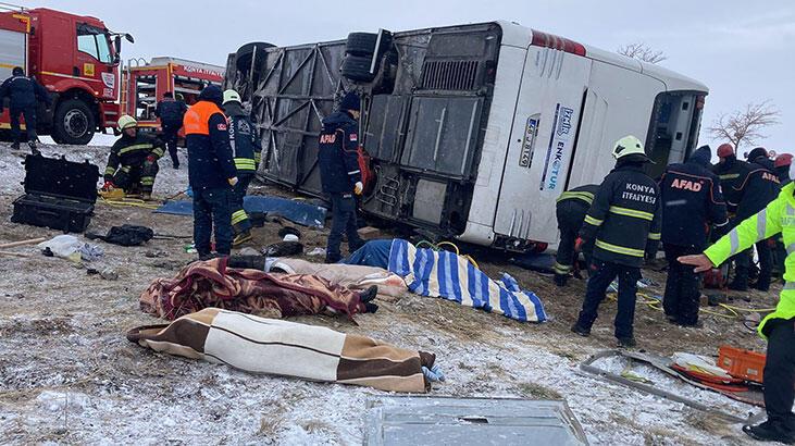 Konya'daki tur otobüsü kazasında 41 yaralıdan 34'ü taburcu oldu