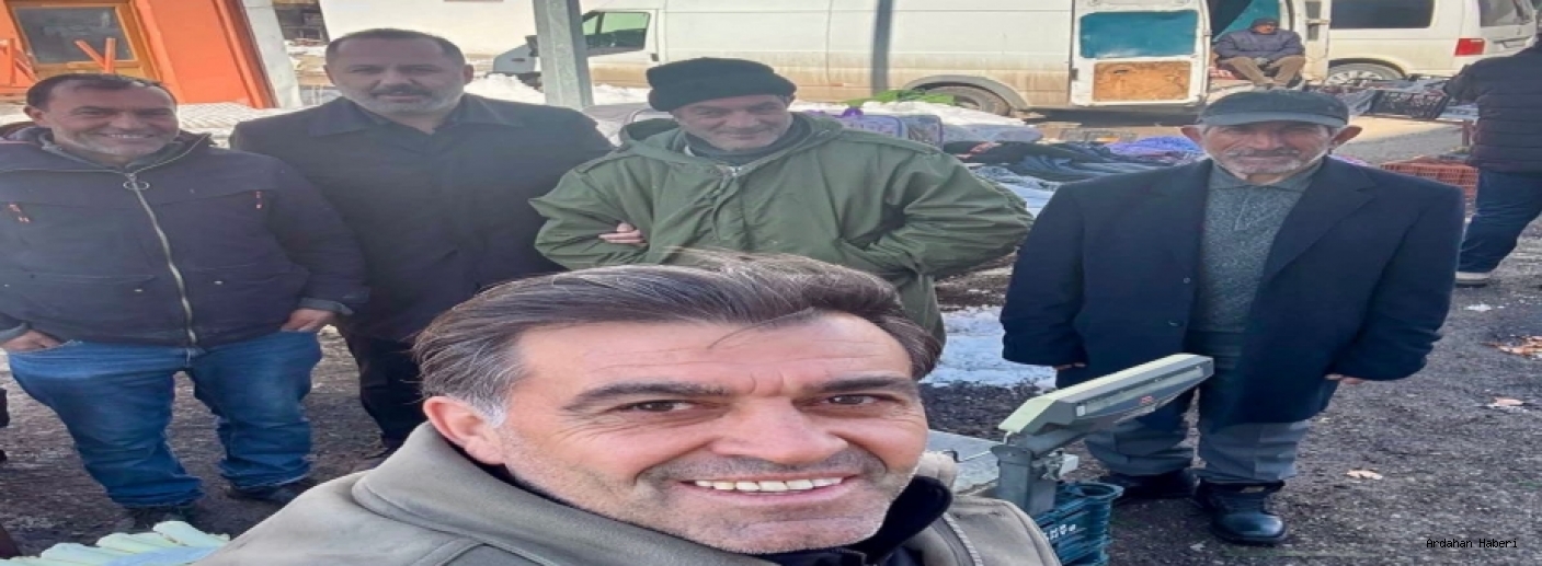 Ak Parti Ardahan İl Başkanı Hakan Aydın, Perşembe Pazarı’nda Esnaf ve Vatandaşla Buluştu