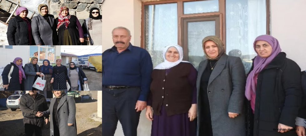 Ardahan AK Parti Kadın Kolları, Bağdeşen’de Hane Hane Gezdiler