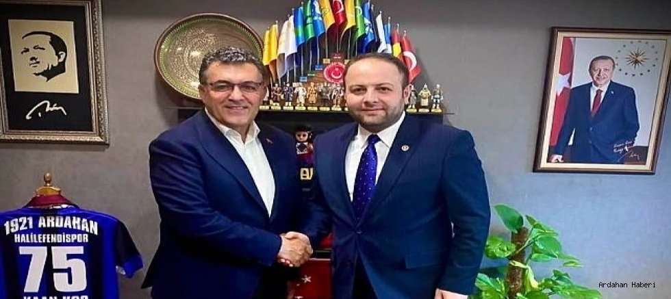 Ardahan Belediye Başkanı Faruk Demir, AK Parti Ardahan Milletvekili Kaan Koç'u ziyaret etti