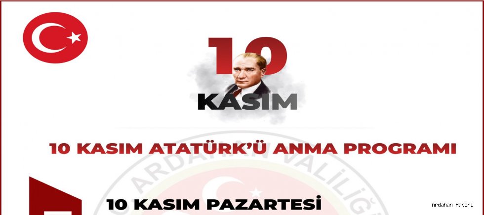 Ardahan’da 10 Kasım Atatürk’ü Anma Programı