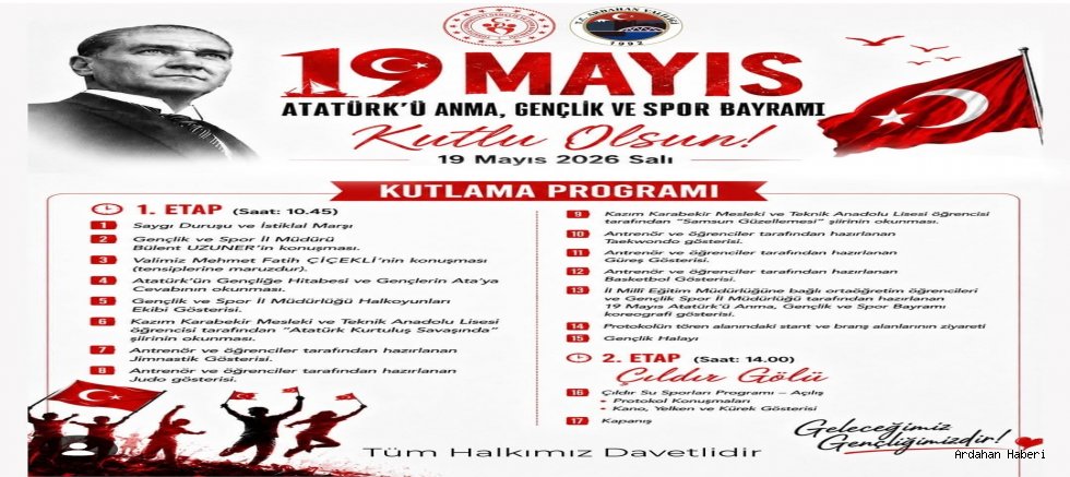 Ardahan'da 19 Mayıs Coşkusu: Çıldır Gölü'nde Su Sporları ve Zengin Kutlama Programı