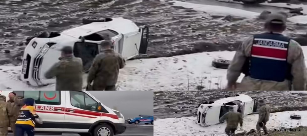 Ardahan'da Askeri Araç Devrildi: 2 Astsubay Yaralı