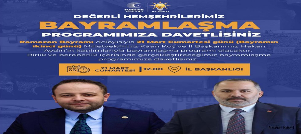 Ardahan’da Bayram Sevinci Ak Parti İl Merkezinde Paylaşılacak