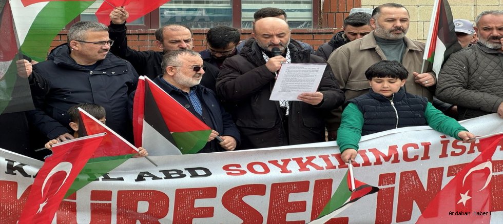 Ardahan'da Filistin İçin Tek Ses: Zulme Karşı Omuz Omuza