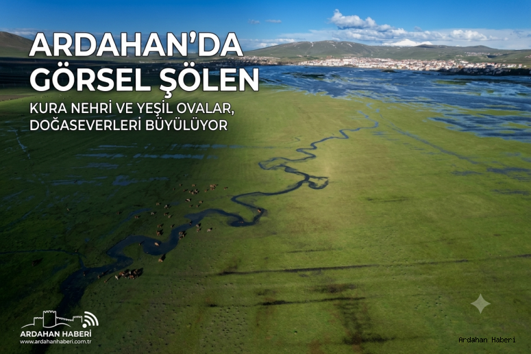 Ardahan'da görsel şölen: Yazın gelişiyle canlanan menderesler kartpostallık manzaralar oluşturdu