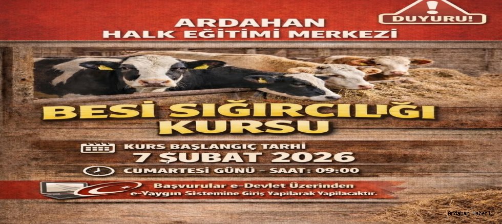 Ardahan’da Hayvancılığa Destek: Besi Sığırcılığı Kursu Başlıyor