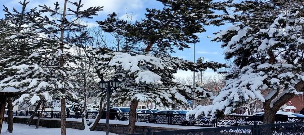 Ardahan’da Kar Manzarası Kartpostalları Aratmadı