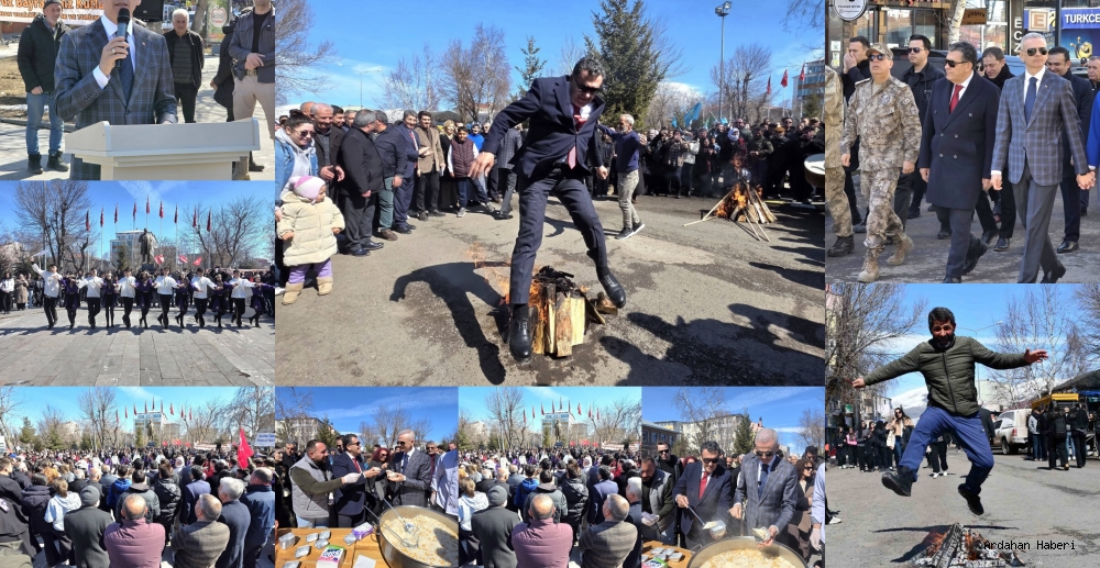 Ardahan’da Nevruz Ateşi Kardeşlik İçin Yandı: Demir Dövüldü, Halay Çekildi