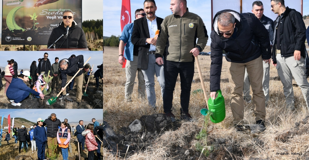 Ardahan’da Yeşil Vatan Seferberliği: 3 Bin Fidan Toprakla Buluştu