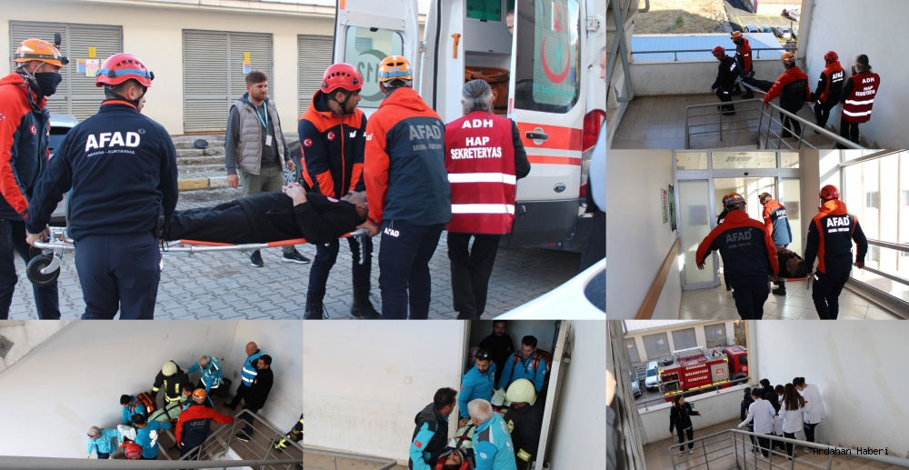 Ardahan Devlet Hastanesinde Yangın, Deprem ve Tahliye Tatbikatı Gerçekleştirildi