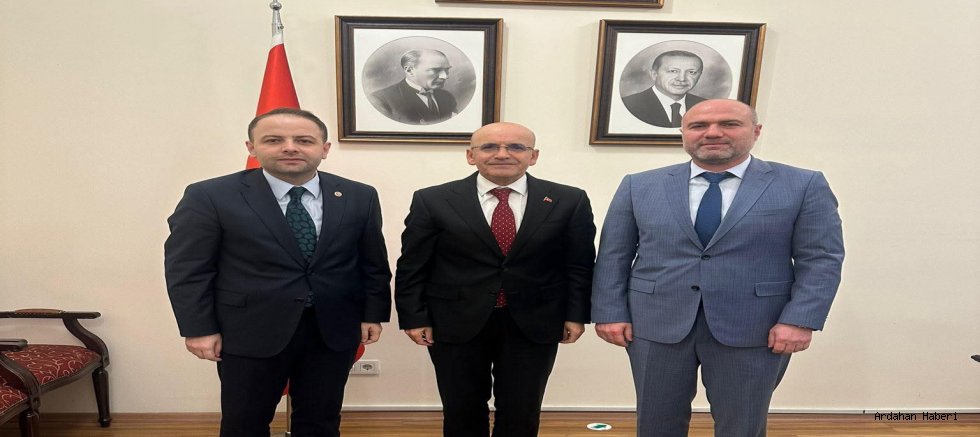 Ardahan heyetinden Bakan Şimşek’e ziyaret: Yeni projeler ve ek ödenek talebi masada