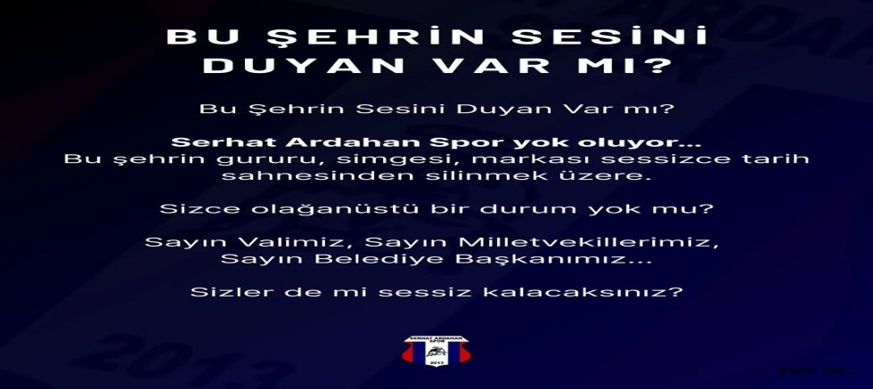 Ardahan’ın Markası Sessizce Yok Oluyor: Serhat Ardahan Spor Can Çekişiyor!