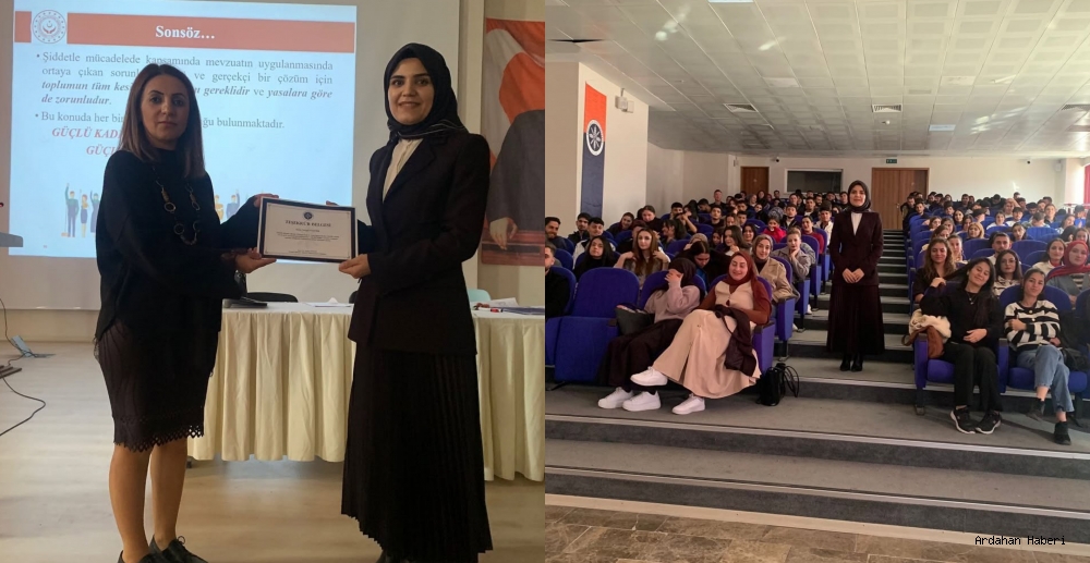 Ardahan Üniversitesi’nde Kadına Yönelik Şiddetle Mücadele Eğitimi Düzenlendi