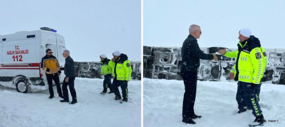 Ardahan Valisi Mehmet Fatih Çiçekli Kaza Yerinde İncelemelerde Bulundu