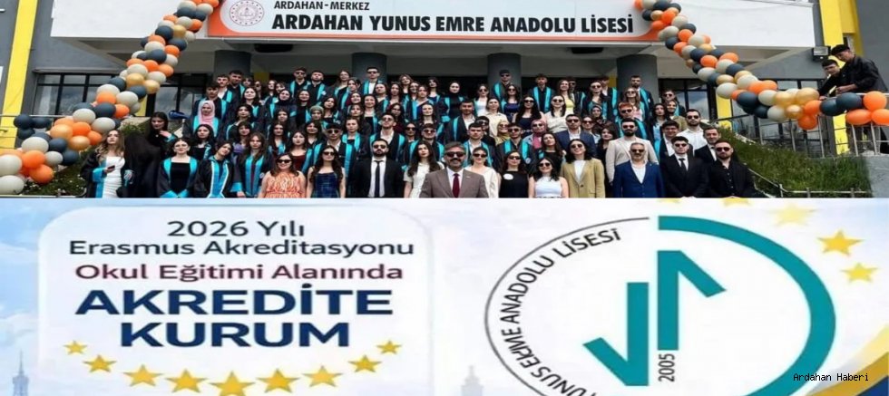 Ardahan Yunus Emre Anadolu Lisesi Erasmus+ Başarısıyla Türkiye’de İlk 40’a Girdi