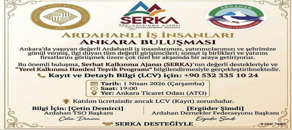 Ardahanlı İş İnsanları Ankara’da Dev Buluşmaya Hazırlanıyor