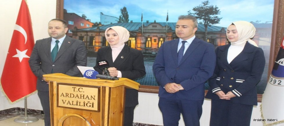 Bakan Mahinur Özdemir Göktaş, Ardahan ziyaretleri kapsamında Valiliği ziyaret ederek basın açıklamasında bulundu