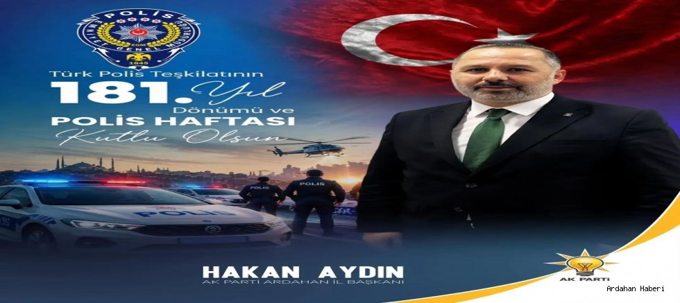 Başkan Aydın’dan Türk Polis Teşkilatı’nın 181. yılına özel kutlama