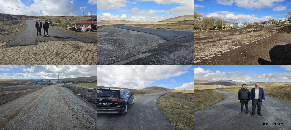 Çıldır da Kaşlıkaya’da Beton, Semihaşakir’de Asfalt Yol Çalışmaları Tamamlandı