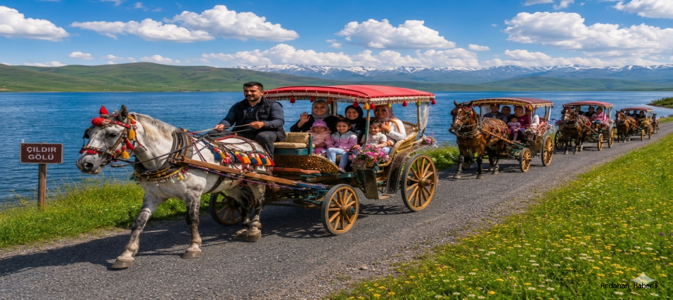 Çıldır Gölü'nde faytonlu dönem: Ardahan turizminde dört mevsim hedefi