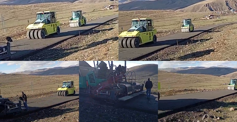 Çıldır Kaşlıkaya Köy Yolu Asfalt Çalışmaları Devam Ediyor